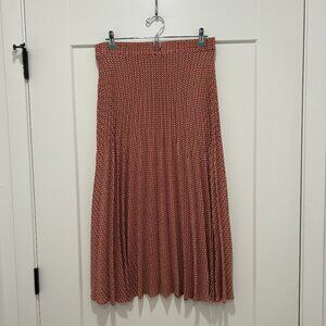 MAX STUDIO micro pleated geometric print midi skirt (L)